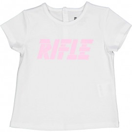 T-shirt dla dziewczynki RIFLE 24116-00 kolor biały