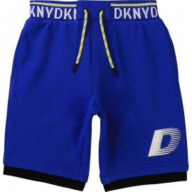 Bermudy dla chłopców DKNY D24731-813 kolor niebieski