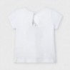 Koszulka z aplikacją dziewczęca Mayoral 3014-63 Biały