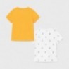Zestaw 2 koszulki z nadrukiem dla chłopca Mayoral 1008-17 Żółty