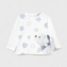 Koszulka z długim rękawem dziewczęca Mayoral 1091-80 Biały/niebieski