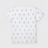 Koszulka we wzory dla chłopców Mayoral 3041-60 Biały/zielony