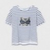 Koszulka cekinami dla dziewczynek Mayoral 6018-65 Granatowy