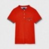 Koszulka polo na stójce chłopięca Mayoral 6106-30 czerwona