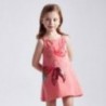 Sukienka z aplikacjami dziewczęca Mayoral 3955-53 koralowa