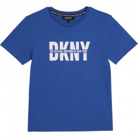 Koszulka z krótkim rękawem dla chłopców DKNY D25D26-813 kolor niebieski