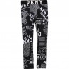 Leginsy dla dziewczyny DKNY D34A12-M41 kolor czarno-biały