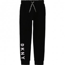 Spodnie dresowe dziewczęce DKNY D34A25-09B kolor czarny
