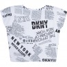 Koszulka z wiązaniem dziewczęca DKNY D35R30-N50 kolor biały