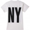 T-shirt dla dziewczynek DKNY D35R32-10B kolor biały