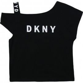 Bluzka dla dziewczynki DKNY D35R44-09B kolor czarny