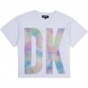T-shirt dla dziewczynek DKNY D35R52-10B kolor biały