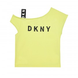 Bluzka dla dziewczynki DKNY D35R44-60B kolor żółty