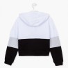 Bluza z kapturem dziewczęca Losan 114-6001AL-001 kolor Biały/czarny