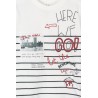 Koszulka w paski chłopięca Losan 115-1000AL-002 kolor Kremowy