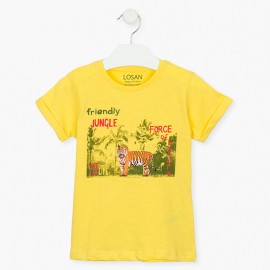 Koszulka z krótkim rękawem chłopięca Losan 115-1023AL-640 kolor Żółty