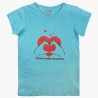 Koszulka z krótkim rękawem dziewczęca Losan 114-1302AL-030 kolor Turkusowy