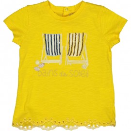 Koszulka z krótkim rękawem dla dziewczynki Birba&Trybeyond 24042-35F kolor Żółty