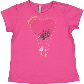 Koszulka z krótkim rękawem dziewczęca Birba&Trybeyond 24076-50J kolor róż