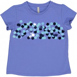 t-shirt z cekinami dla dziewczyn Birba&Trybeyond 24416-65V kolor niebieski