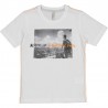 t-shirt z nadrukiem chłopięca Birba&Trybeyond 24438-10E kolor biały