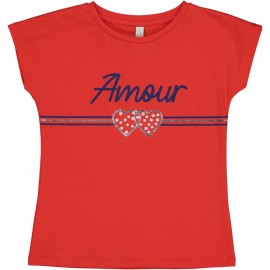 t-shirt z krótkim rękawem dla dziewczyn Birba&Trybeyond 24478-50P kolor czerwony