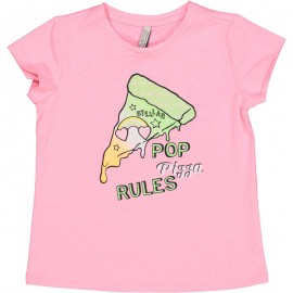 t-shirt z nadrukiem dla dziewczynek Birba&Trybeyond 24490-51A kolor różowy