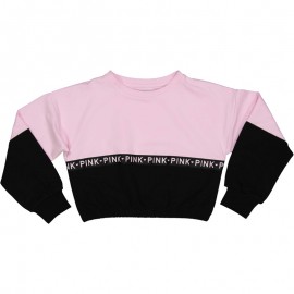 krótka bluza dla dziewczyn Birba&Trybeyond 26936-51I kolor róż/czarny