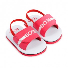 Sandały dziecięce HUGO BOSS J09143-997 kolor czerwony