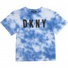 T-shirt dla chłopców DKNY D25D33-V21 kolor niebieski