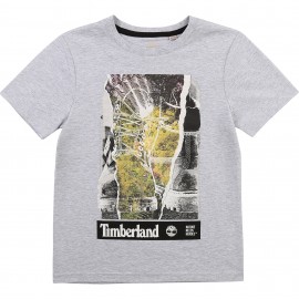 Koszulka z krótkim rękawem chłopięca TIMBERLAND T25R77-A32 kolor szary