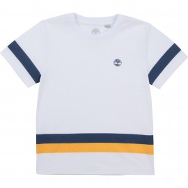 Koszulka z krótkim rękawem chłopięca TIMBERLAND T25R87-10B kolor biały