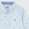 Koszula we wzory chłopiec Mayoral 1121-21 Błękitny