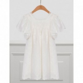 Sukienka z haftem dziewczęca Abel & Lula 5005-26 Biały
