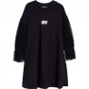 DKNY D32806-09B Sukienka z tiulem dziewczęca kolor czarny