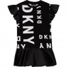 DKNY D32807-09B Sukienka z nadrukiem dziewczęca kolor czarny