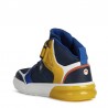 Sneakersy świecące chłopięce Geox J169YD-0FU50-C0335 kolor granat/żółty