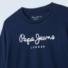 Pepe Jeans Koszulka z logo NEW HERMAN junior chłopak PB501010-595 NAVY