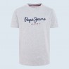 Pepe Jeans T-shirt basic z logo ART junior chłopak PB501228-933 GREY MARL