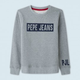 Pepe Jeans Bluza sportowa JAMIE junior chłopak PB581347-933 GREY MARL