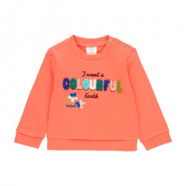 Bluza bawełniana dla dziewczynki Baby Boboli 213006-3734 kolor pomarańczowy
