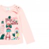 Bawełniana koszulka dla dziecka Boboli 233109-3721 kolor różowy