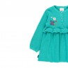 Dzianinowa sukienka dla dziewczynki Boboli 233121-4551 kolor turkusowy
