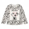 Koszulka dla dziewczynki Boboli 443012-9646 kolor czarny/biały