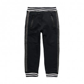 Spodnie w paski dla dziewczynki Boboli 443023-890 kolor czarny