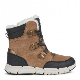 Buty śniegowce dziewczęce Geox J16APA-022FU-C6175 kolor brąz/czarny