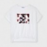 Koszulka z cekinami dla dziewczynki Mayoral 6001-66 Biały/czerwony