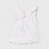 Sukienka z haftem dziewczęca Mayoral 1990-35 Biały