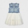 Sukienka jeansowa dziewczynka Mayoral 3945-90 Kremowy