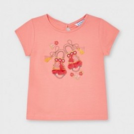 Koszulka dla dziewczynki Mayoral 3014-64 koralowy